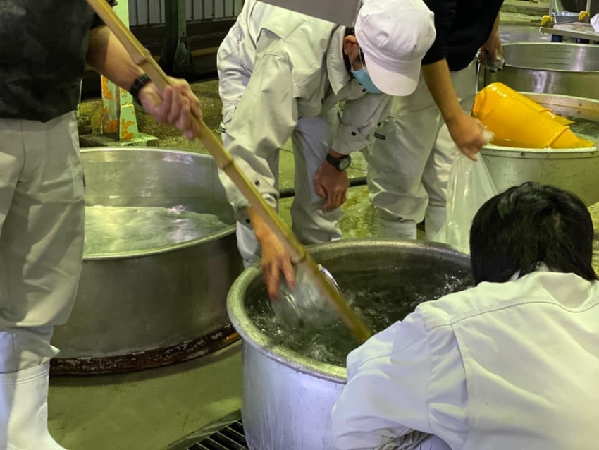 行程1 洗米 日本酒づくり